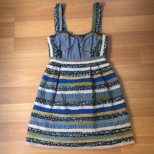 Patchwork New Romantics Free People Dress sz 4